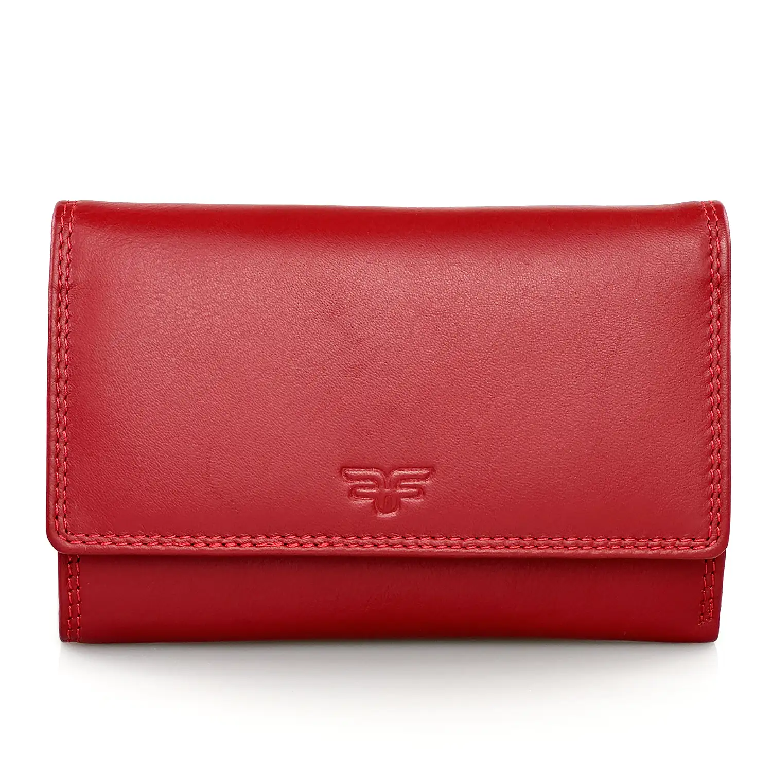 Γυναικείο δερμάτινο πορτοφόλι Forest F1412 σε κόκκινο χρώμα με εξωτερικό φερμουάρ
