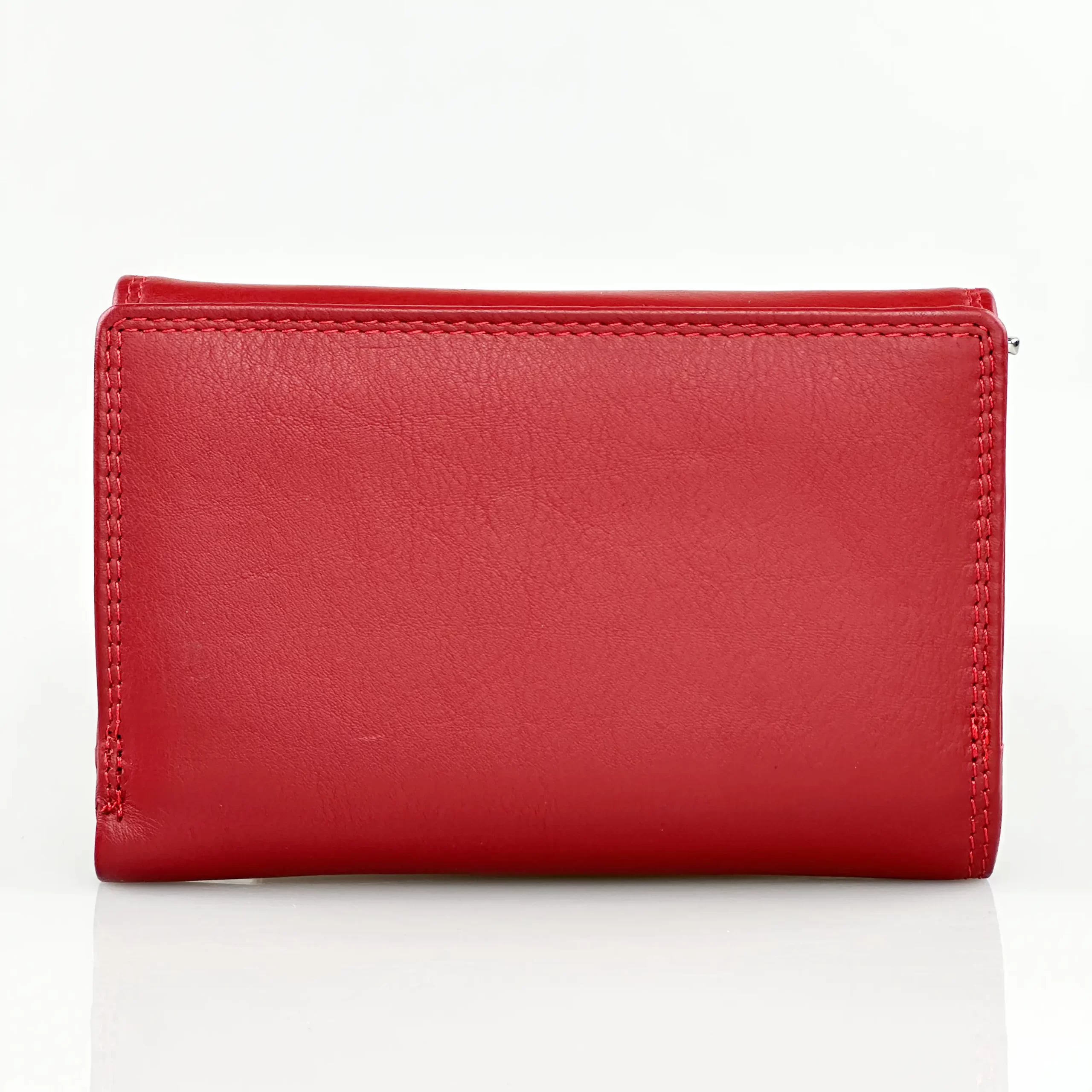 Γυναικείο δερμάτινο πορτοφόλι Forest F1412 σε κόκκινο χρώμα με εξωτερικό φερμουάρ