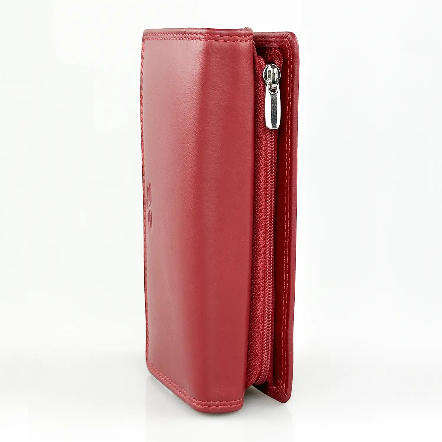 Γυναικείο δερμάτινο πορτοφόλι Forest F1412 σε κόκκινο χρώμα με εξωτερικό φερμουάρ