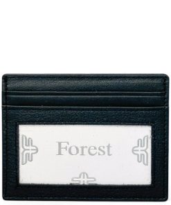 Forest Δερμάτινη Καρτοθήκη σε Χρώμα Μαύρο F7044