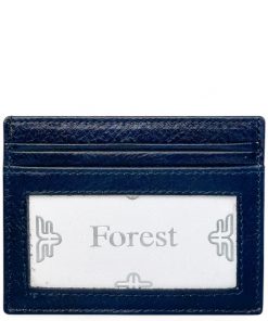 Forest Δερμάτινη Καρτοθήκη σε Χρώμα Μπλε F7044