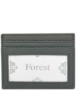 Forest Δερμάτινη Καρτοθήκη σε Χρώμα Γκρι F7044