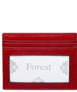Forest Δερμάτινη Καρτοθήκη σε Χρώμα Κόκκινο F7044