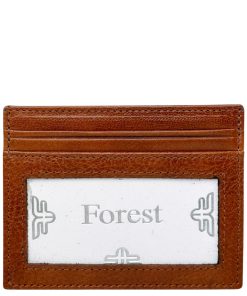 Forest Δερμάτινη Καρτοθήκη σε Χρώμα Ταμπα F7044