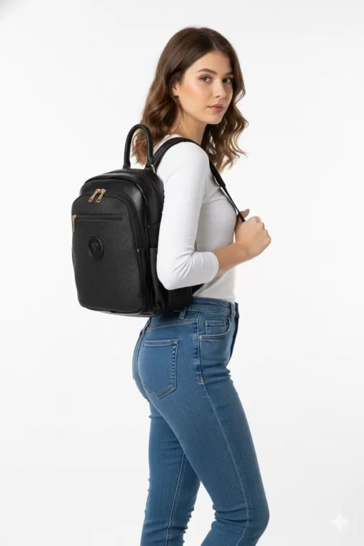 Fragola Backpack Με Πολλές Τσέπες FE234-black-wool
