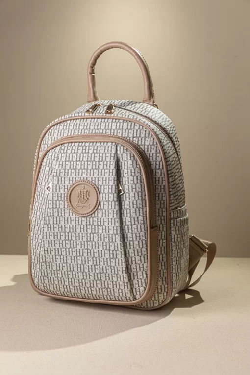 Γυναικεία Τσάντα Πλάτης Fragola FE237 Μπεζ/Ροζ