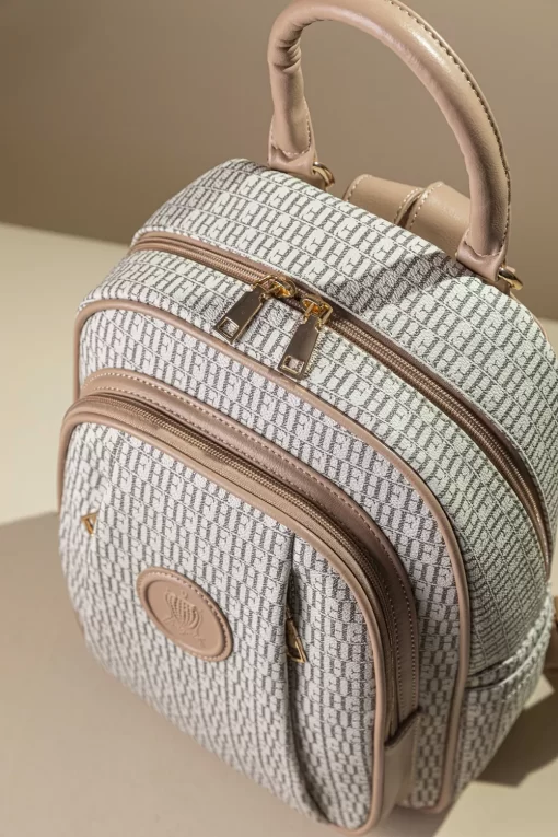 Γυναικεία Τσάντα Πλάτης Fragola FE237 Μπεζ/Ροζ