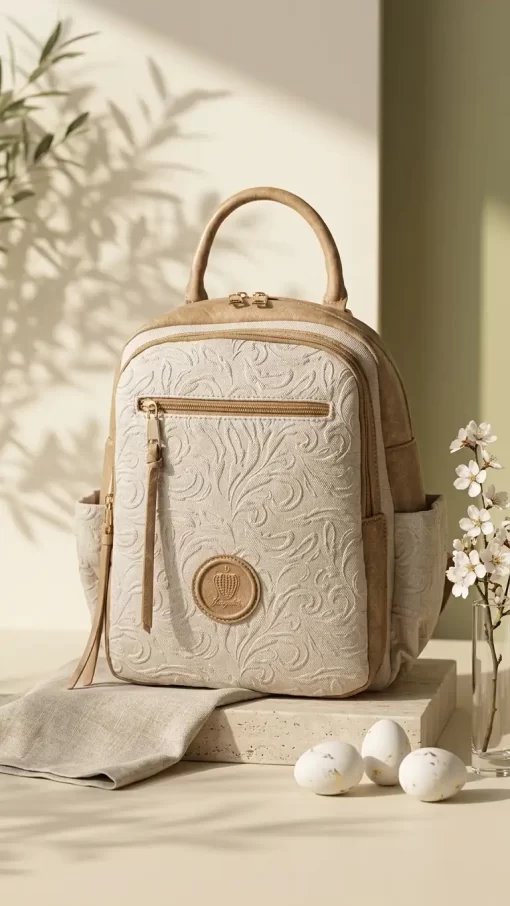 Γυναικεία Τσάντα Πλάτης Fragola FE245 Εκρού