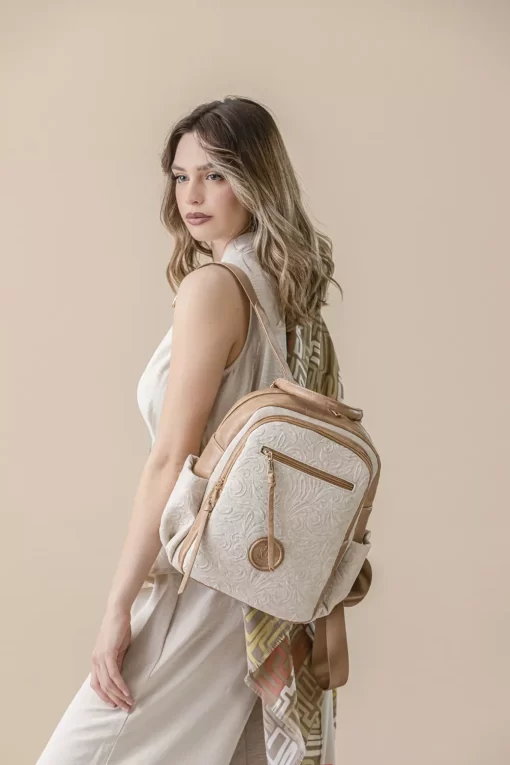 Γυναικεία Τσάντα Πλάτης Fragola FE245 Εκρού