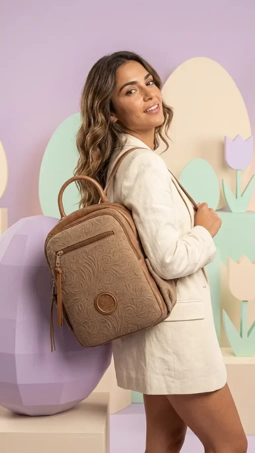 Γυναικεία Τσάντα Πλάτης Fragola FE245 Καφέ Σκούρο