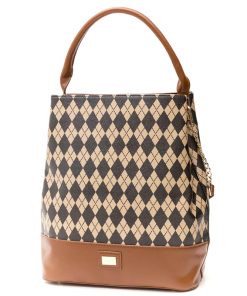 Τσάντα Γυναικεία  Ώμου Fragola FH556-BEIGE SQUARES