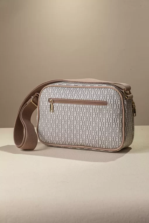 Γυναικεία Τσάντα Ώμου Χιαστί Fragola FH713 Μπεζ/Ροζ