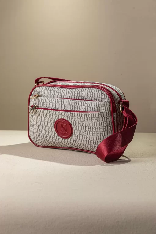 Γυναικεία Τσάντα Ώμου Χιαστί Fragola FH713 Μπεζ/Κόκκινο