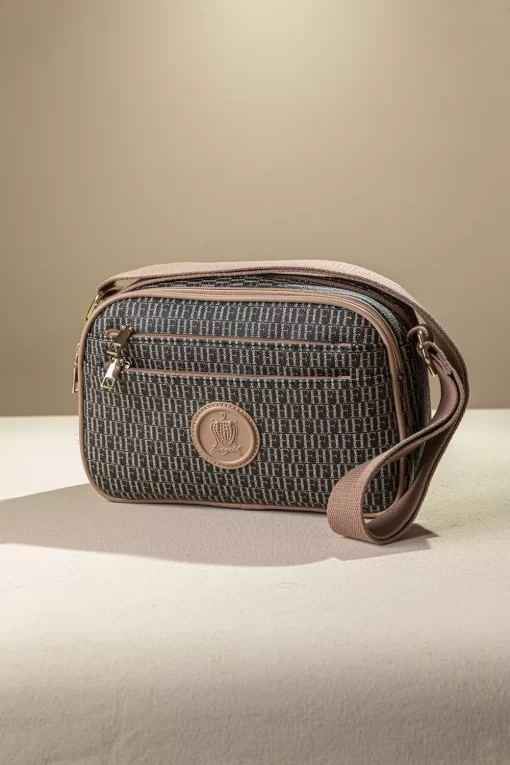 Γυναικεία Τσάντα Ώμου Χιαστί Fragola FH713 Μαύρο/Ροζ