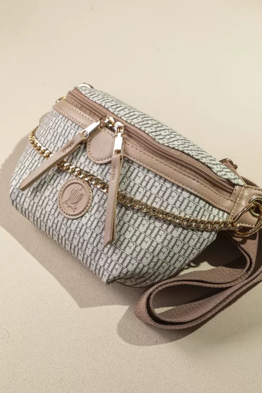 Γυναικεία Τσάντα Μέσης Fragola FH719 Μπεζ/Ροζ