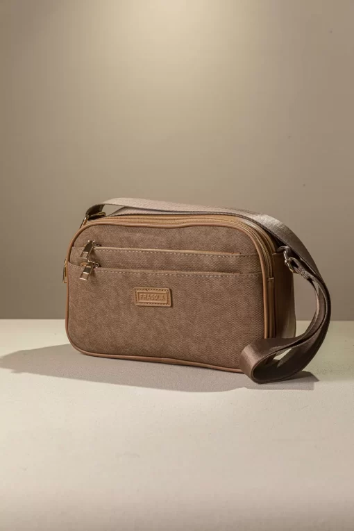 Γυναικεία Τσάντα Ώμου Χιαστί Fragola FH723 Καφέ