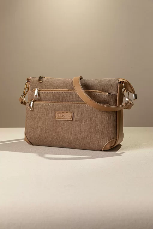 Γυναικεία Τσάντα Ώμου Χιαστί Fragola FH724 Καφέ