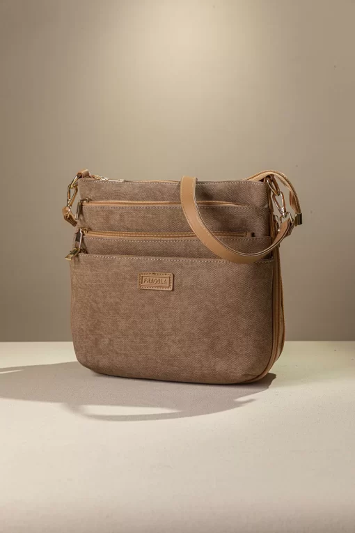 Γυναικεία Τσάντα Ώμου Χιαστί Fragola FH725 Καφέ