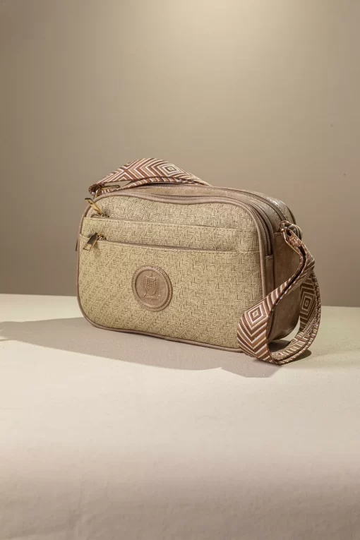 Ψάθινη Γυναικεία Τσάντα Ώμου Χιαστί Fragola FH726 Εκρού