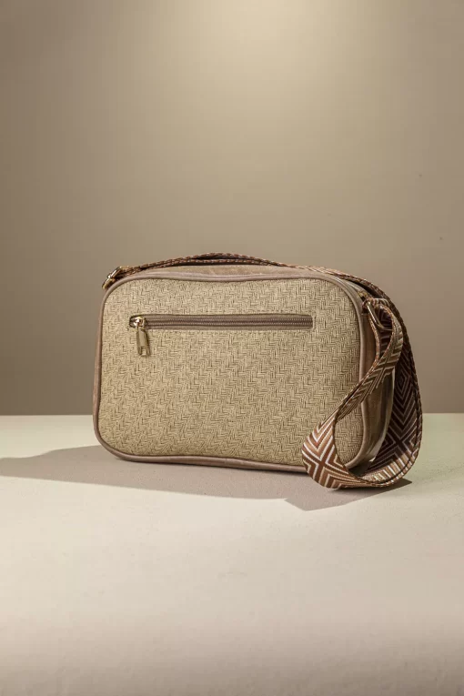 Ψάθινη Γυναικεία Τσάντα Ώμου Χιαστί Fragola FH726 Μπεζ Ανοιχτό