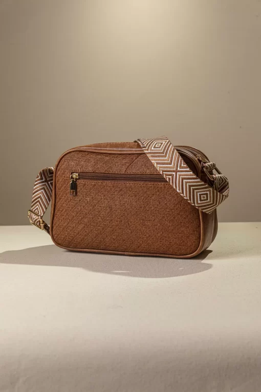 Ψάθινη Γυναικεία Τσάντα Ώμου Χιαστί Fragola FH726 Καφέ Ανοιχτό