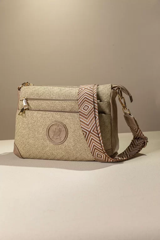 Ψάθινη Γυναικεία Τσάντα Ώμου Χιαστί Fragola FH727 Εκρού