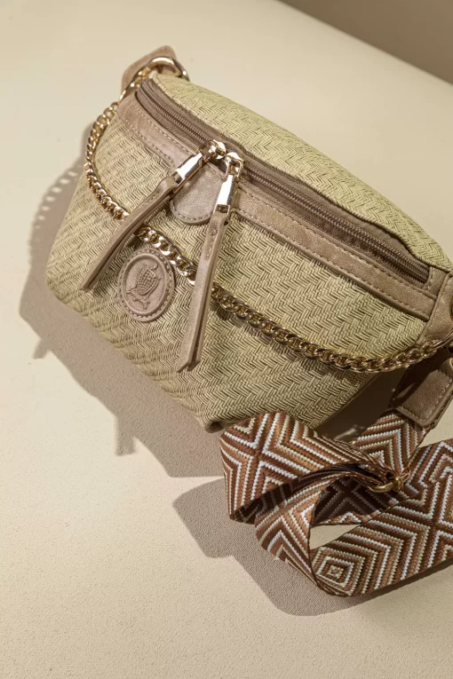 Ψάθινη Γυναικεία Τσάντα Μέσης Fragola FH729 Μπεζ