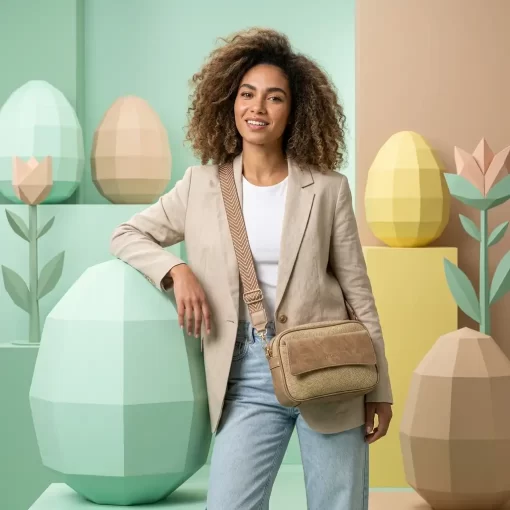 Ψάθινη Γυναικεία Τσάντα Ώμου Χιαστί Fragola FH730 Εκρού