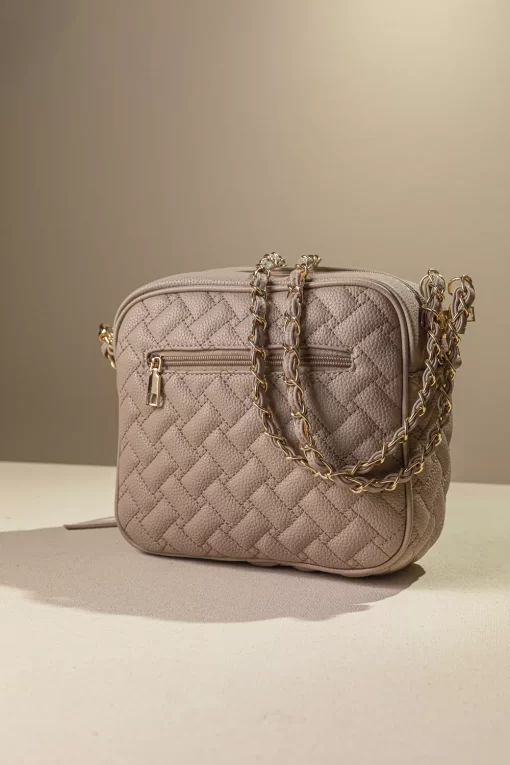 Γυναικεία Τσάντα με Αλυσίδα Ώμου Χιαστί Fragola FH736 Μπεζ