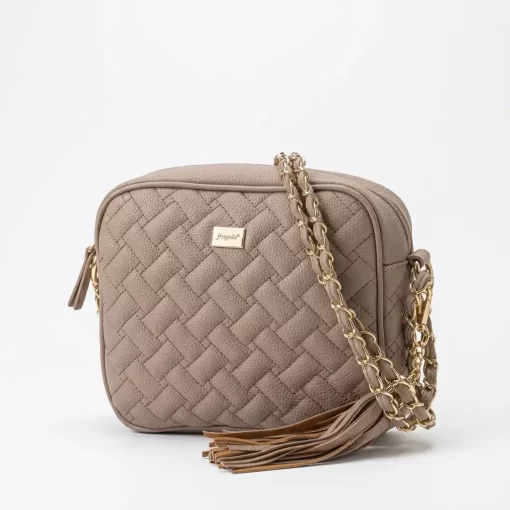 Γυναικεία Τσάντα με Αλυσίδα Ώμου Χιαστί Fragola FH736 Μπεζ