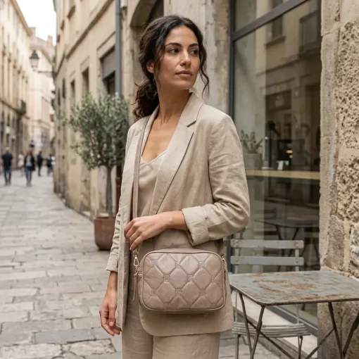 Γυναικεία Τσάντα Ώμου Χιαστί Fragola FH734 Μπεζ