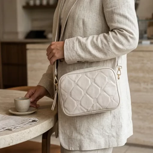 Γυναικεία Τσάντα Ώμου Χιαστί Fragola FH734 Εκρού