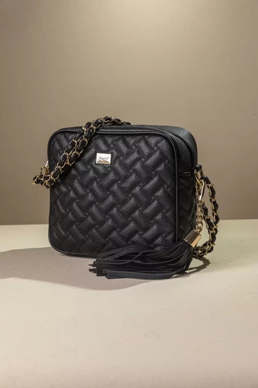 Γυναικεία Τσάντα με Αλυσίδα Ώμου Χιαστί Fragola FH736 Μαύρο