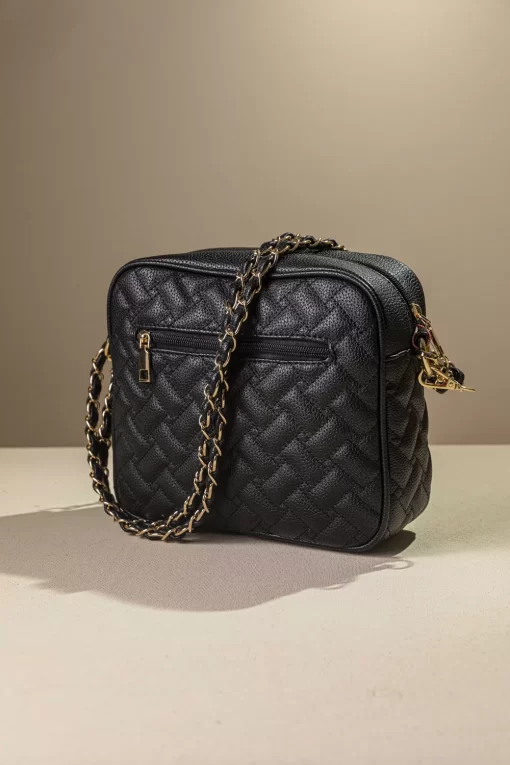 Γυναικεία Τσάντα με Αλυσίδα Ώμου Χιαστί Fragola FH736 Μαύρο