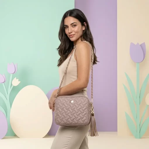 Γυναικεία Τσάντα με Αλυσίδα Ώμου Χιαστί Fragola FH736 Ροζ