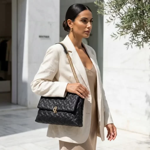 Γυναικεία Τσάντα Ώμου με Αλυσίδα Fragola FH737 Μαύρο