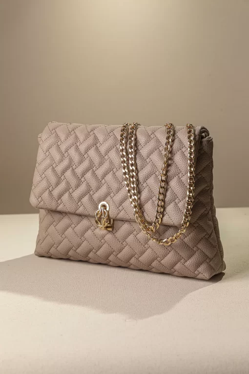 Γυναικεία Τσάντα Ώμου με Αλυσίδα Fragola FH737 Μπεζ