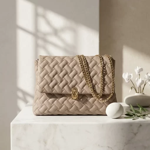 Γυναικεία Τσάντα Ώμου με Αλυσίδα Fragola FH737 Μπεζ