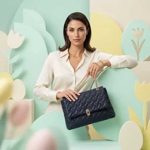 Γυναικεία Τσάντα Ώμου με Αλυσίδα Fragola FH737 Μπλε