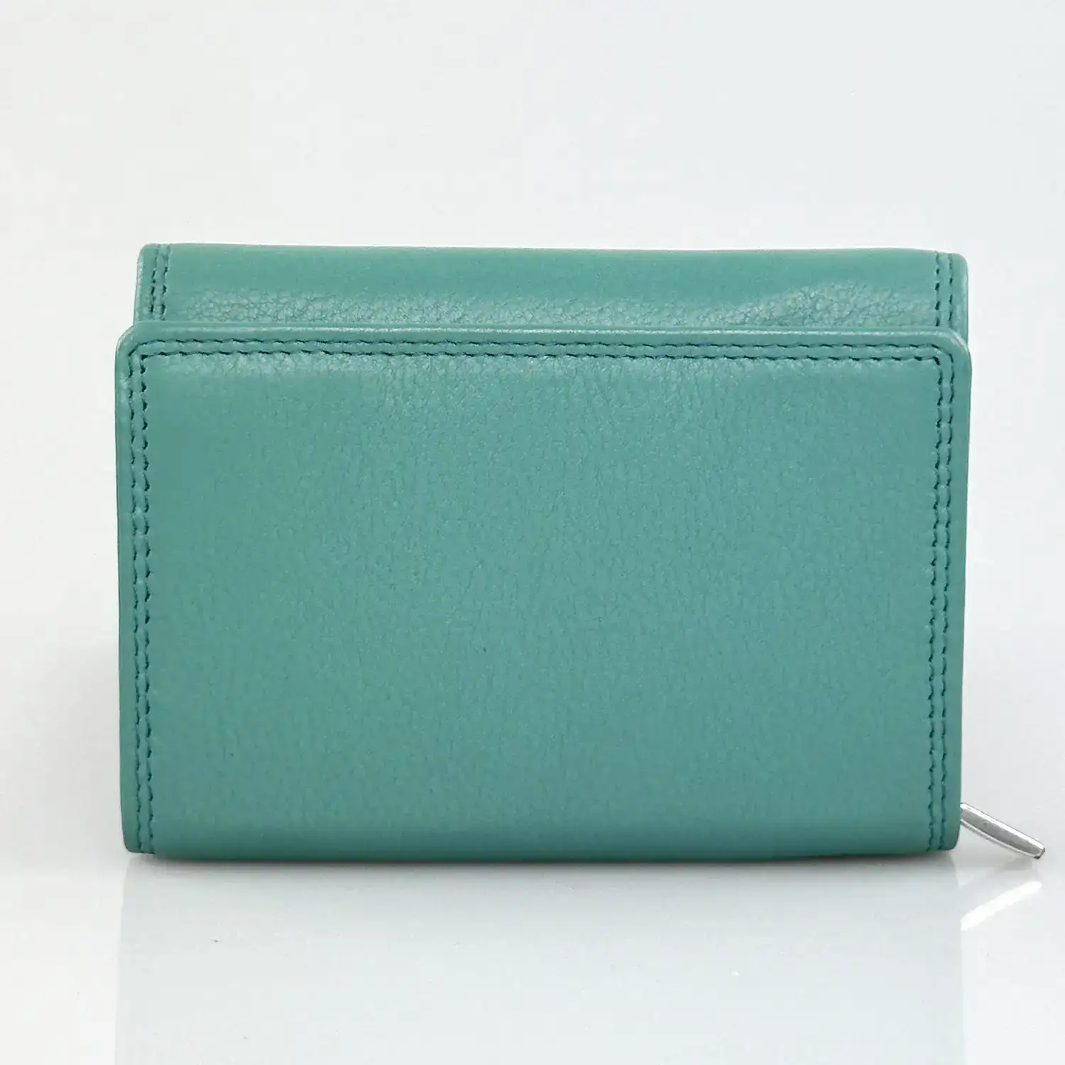 Μικρό γυναικείο δερμάτινο πορτοφόλι Calfnero F1412 σε χρώμα μέντα