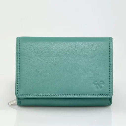 Γυναικείο Δερμάτινο Πορτοφόλι Calfnero FR47 Μέντα
