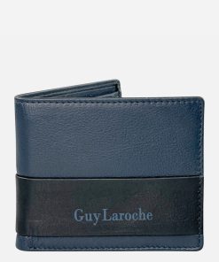 Ανδρικό Δερμάτινο Πορτοφόλι Guy Laroche Μικρού Μεγέθους Μπλε 37304
