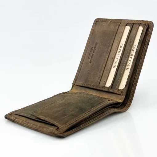 Δερμάτινο Ανδρικό Πορτοφόλι Calfnero H1349 Καφέ