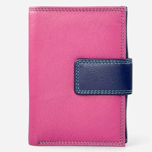 Δερμάτινο Γυναικείο Πορτοφόλι Calfnero HD01 Φούξια