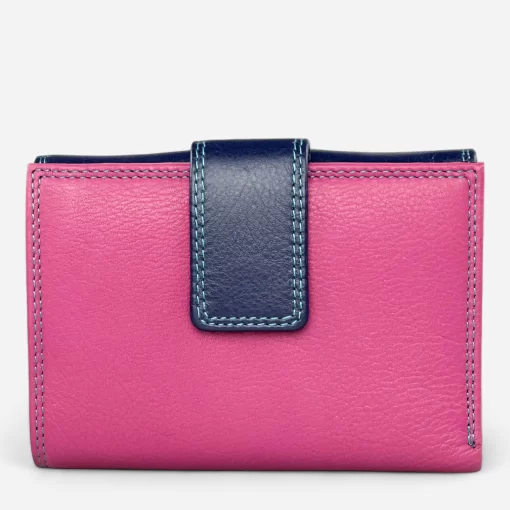 Δερμάτινο Γυναικείο Πορτοφόλι Calfnero HD01 Φούξια