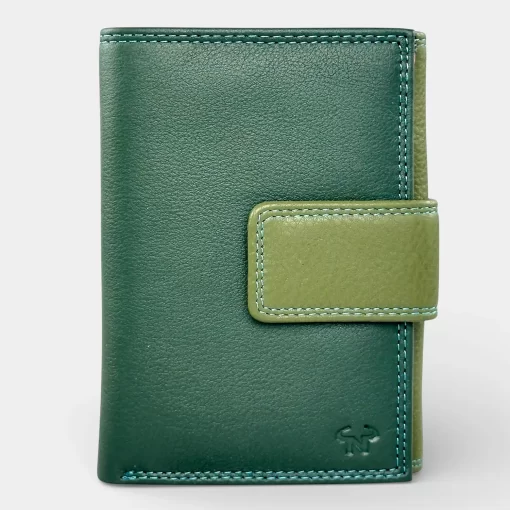 Δερμάτινο Γυναικείο Πορτοφόλι Calfnero HD01 Πράσινο