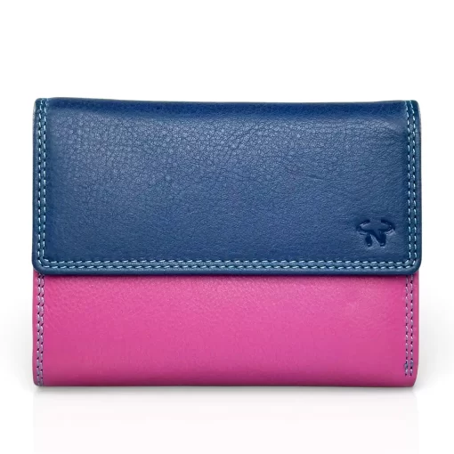 Δερμάτινο Γυναικείο Πορτοφόλι Calfnero HD1005 Φούξια