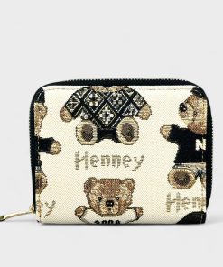 Henney Bear London Πορτοφόλι Γυναικείο Μικρού Μεγέθους HW-049 Μπεζ
