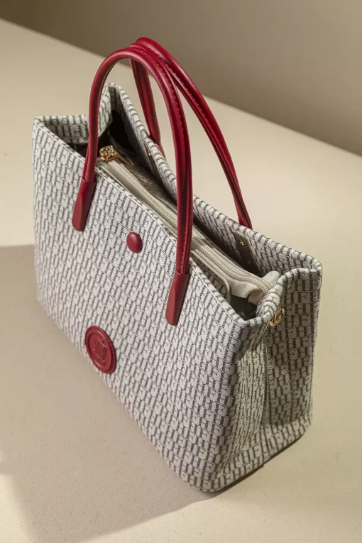 Τσάντα Γυναικεία Χειρός Fragola KA14 Μπεζ/Κόκκινο