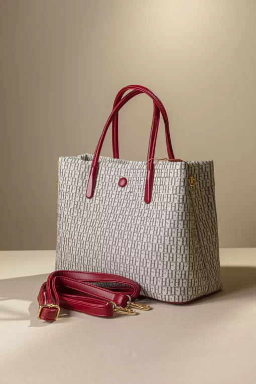 Τσάντα Γυναικεία Χειρός Fragola KA14 Μπεζ/Κόκκινο